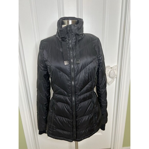 Athleta Jacket Womens M Black Goose Down Puffer Quilted Coat Active Outdoors - Picture 1 of 14